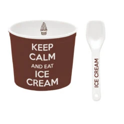 EASY LIFE Ciotola Gelato Con Cucchiaino In Scatola BROWN