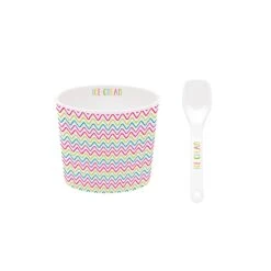 EASY LIFE Ciotola Gelato Con Cucchiaino TEXTURE 04