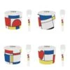 EASY LIFE Set 4 Ciotole Gelato Con Cucchiaini MONDRIAN