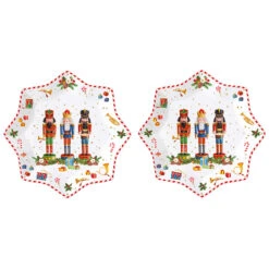 EASY LIFE Set 2 Piattini Dessert VINTAGE NUTCRACKERS