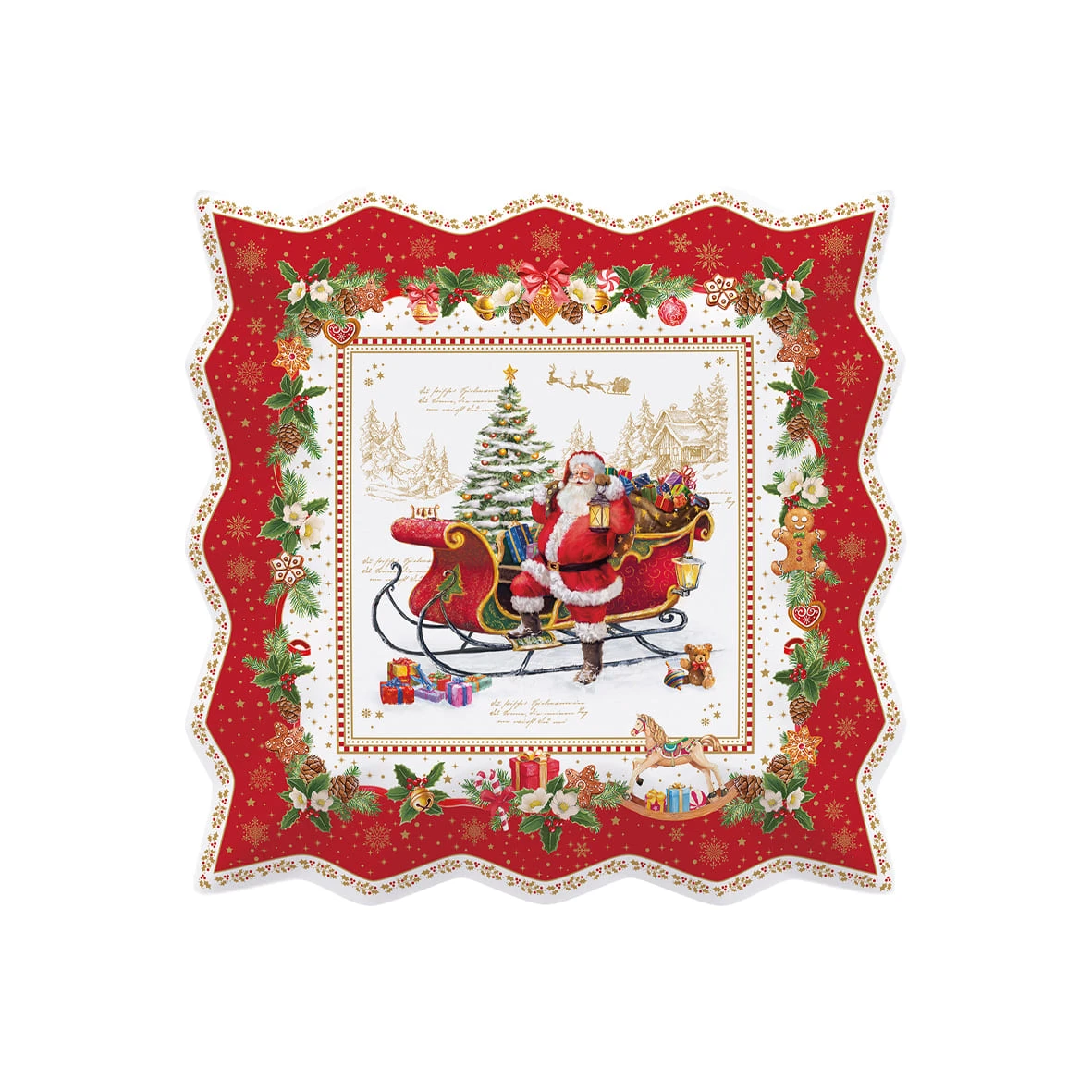 EASY LIFE Piatto Da Portata 30×30 Cm In Porcellana CHRISTMAS MEMORIES 1 EASY LIFE Piatto Da Portata 30×30 Cm In Porcellana CHRISTMAS MEMORIES