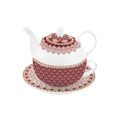 EASY LIFE Tea For One 350 Ml In Porcellana ART DECO BURGUNDI