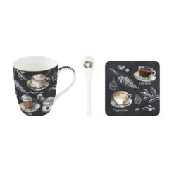 EASY LIFE Tazza E Cucchiaino Con Sottobicchiere BARISTA