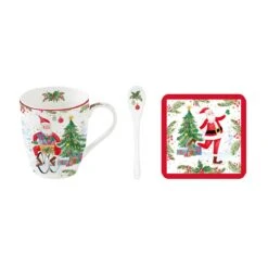 EASY LIFE Tazza E Cucchiaino Con Sottobicchiere JOYFUL SANTA
