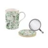 EASY LIFE Mug E Sottobicchiere In Porcellana Con Infusiera 350 Ml WILD TROPICAL