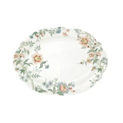 EASY LIFE Piatto Da Portata In Porcellana 35×25,5 Cm ZEN GARDEN WHITE