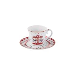 EASY LIFE Tazza Da The’ Con Piattino CHRISTMAS WONDERLAND