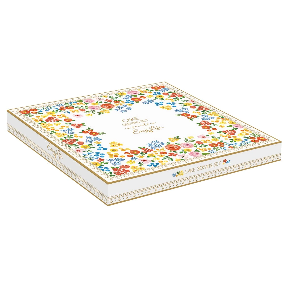 EASY LIFE Piatto Torta Con Paletta BOHO FLOWERS 2 EASY LIFE Piatto Torta Con Paletta BOHO FLOWERS - Image 2