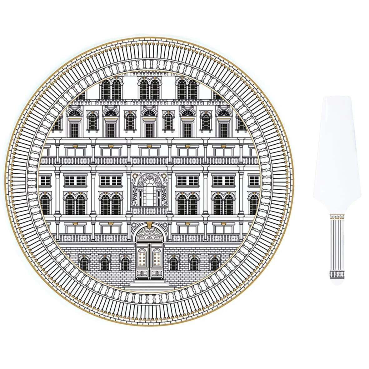 EASY LIFE Piatto Torta Con Paletta PALAZZO 1 EASY LIFE Piatto Torta Con Paletta PALAZZO