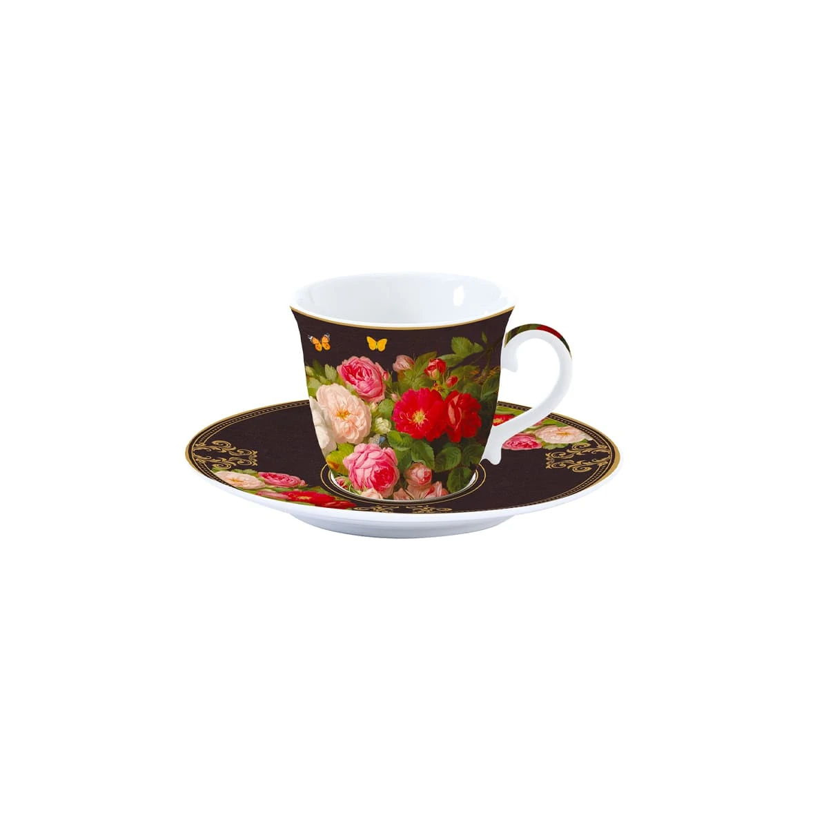 EASY LIFE Tazza Da Tea Con Piattino VICTORIAN GARDEN 1 EASY LIFE Tazza Da Tea Con Piattino VICTORIAN GARDEN