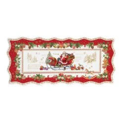 EASY LIFE Piatto Da Portata 40×18 Cm In Porcellana CHRISTMAS MEMORIES