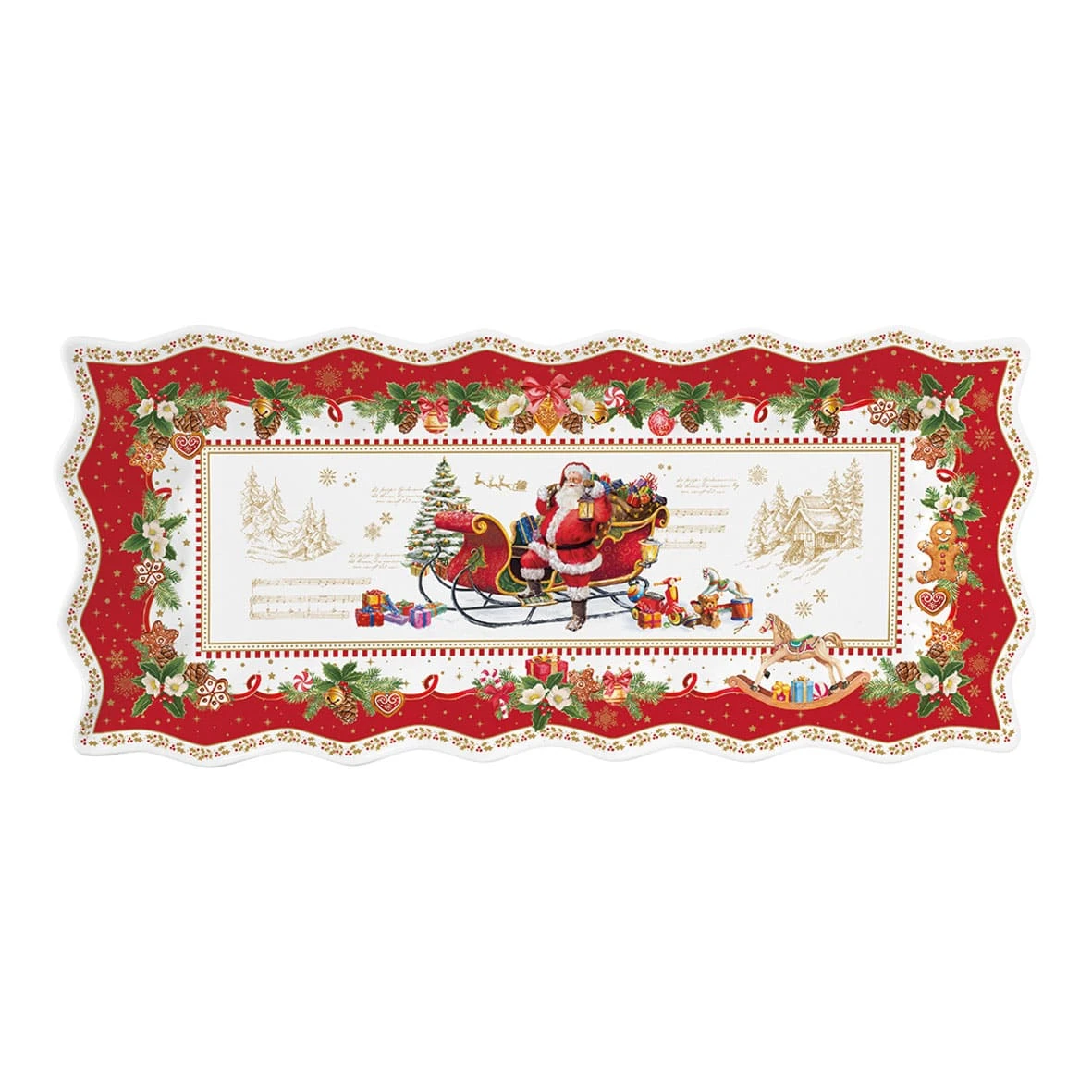 EASY LIFE Piatto Da Portata 40×18 Cm In Porcellana CHRISTMAS MEMORIES 1 EASY LIFE Piatto Da Portata 40×18 Cm In Porcellana CHRISTMAS MEMORIES