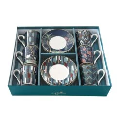 EASY LIFE Set 6 Tazzine Espresso 100 Ml C/piattini In Gift Box MANDALAY