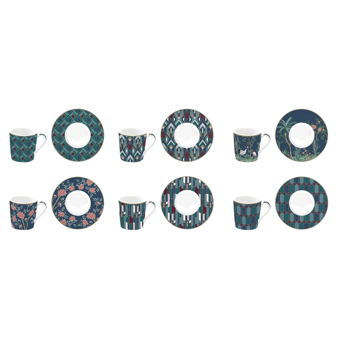 EASY LIFE Set 6 Tazzine Espresso 100 Ml C/piattini In Gift Box MANDALAY 2 EASY LIFE Set 6 Tazzine Espresso 100 Ml C/piattini In Gift Box MANDALAY - Image 2