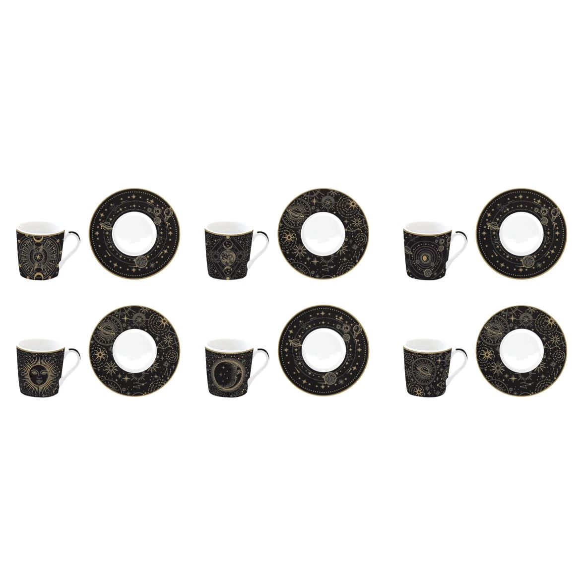 EASY LIFE Set 6 Tazzine Espr. 100 Ml C/piattini In Gift Box CELESTIAL 2 EASY LIFE Set 6 Tazzine Espr. 100 Ml C/piattini In Gift Box CELESTIAL - Image 2