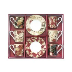 EASY LIFE Set 6 Tazzine Caffè Con Piattino KIMONO