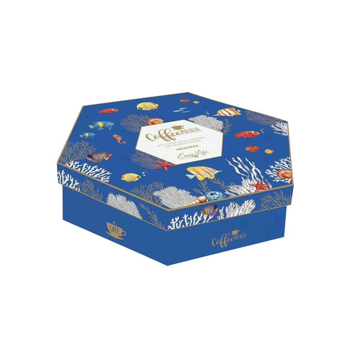 EASY LIFE Set 6 Tazzine Espresso Con Piattini In Bamboo AQUARIUM 3 EASY LIFE Set 6 Tazzine Espresso Con Piattini In Bamboo AQUARIUM - Image 3