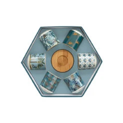 EASY LIFE Set 6 Tazzine Espresso 110 Ml Con Piattini In Bamboo JUNGLE 5 EASY LIFE Set 6 Tazzine Espresso 110 Ml Con Piattini In Bamboo JUNGLE -Easy Life 127 JUNG BOX OPEN