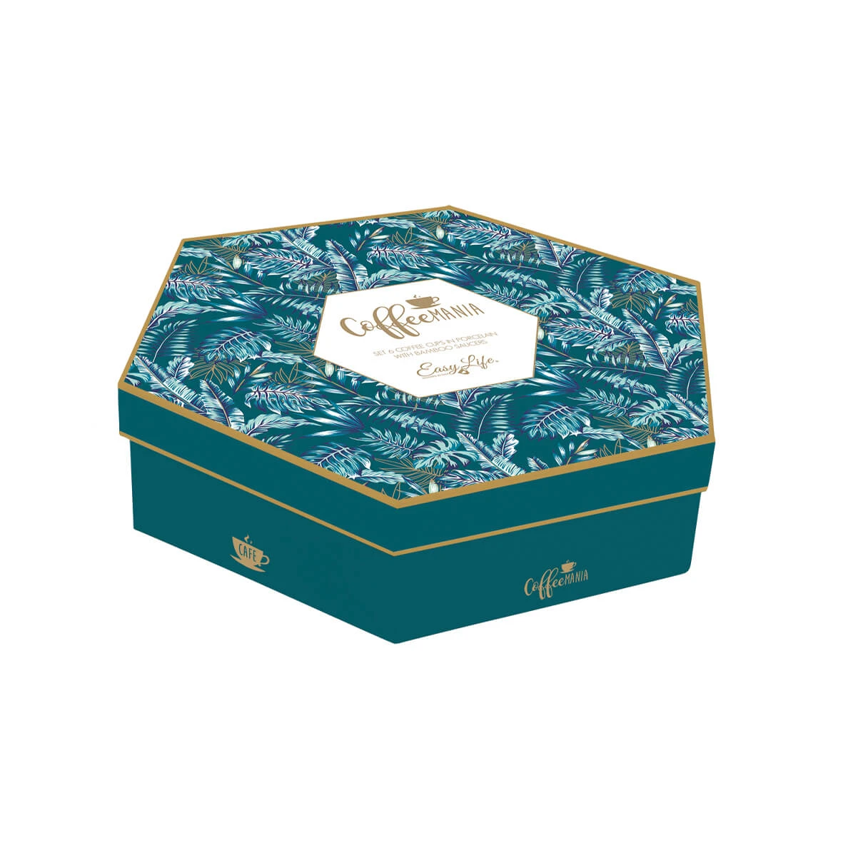 EASY LIFE Set 6 Tazzine Espresso 110 Ml Con Piattini In Bamboo JUNGLE 2 EASY LIFE Set 6 Tazzine Espresso 110 Ml Con Piattini In Bamboo JUNGLE - Image 2