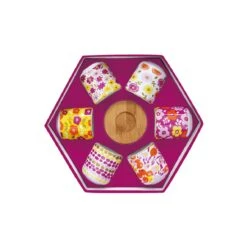 EASY LIFE Set 6 Tazzine Espresso Con Piattini In Bamboo 110ml FLOWER POWER 5 EASY LIFE Set 6 Tazzine Espresso Con Piattini In Bamboo 110ml FLOWER POWER -Easy Life 127 POWY box open