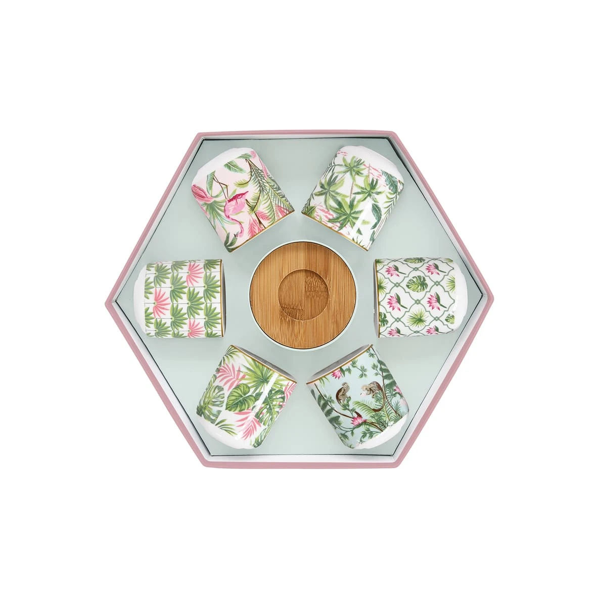 EASY LIFE Set 6 Tazzine Espresso 110 Ml Con Piattini In Bamboo WILD TROPICAL 3 EASY LIFE Set 6 Tazzine Espresso 110 Ml Con Piattini In Bamboo WILD TROPICAL - Image 3