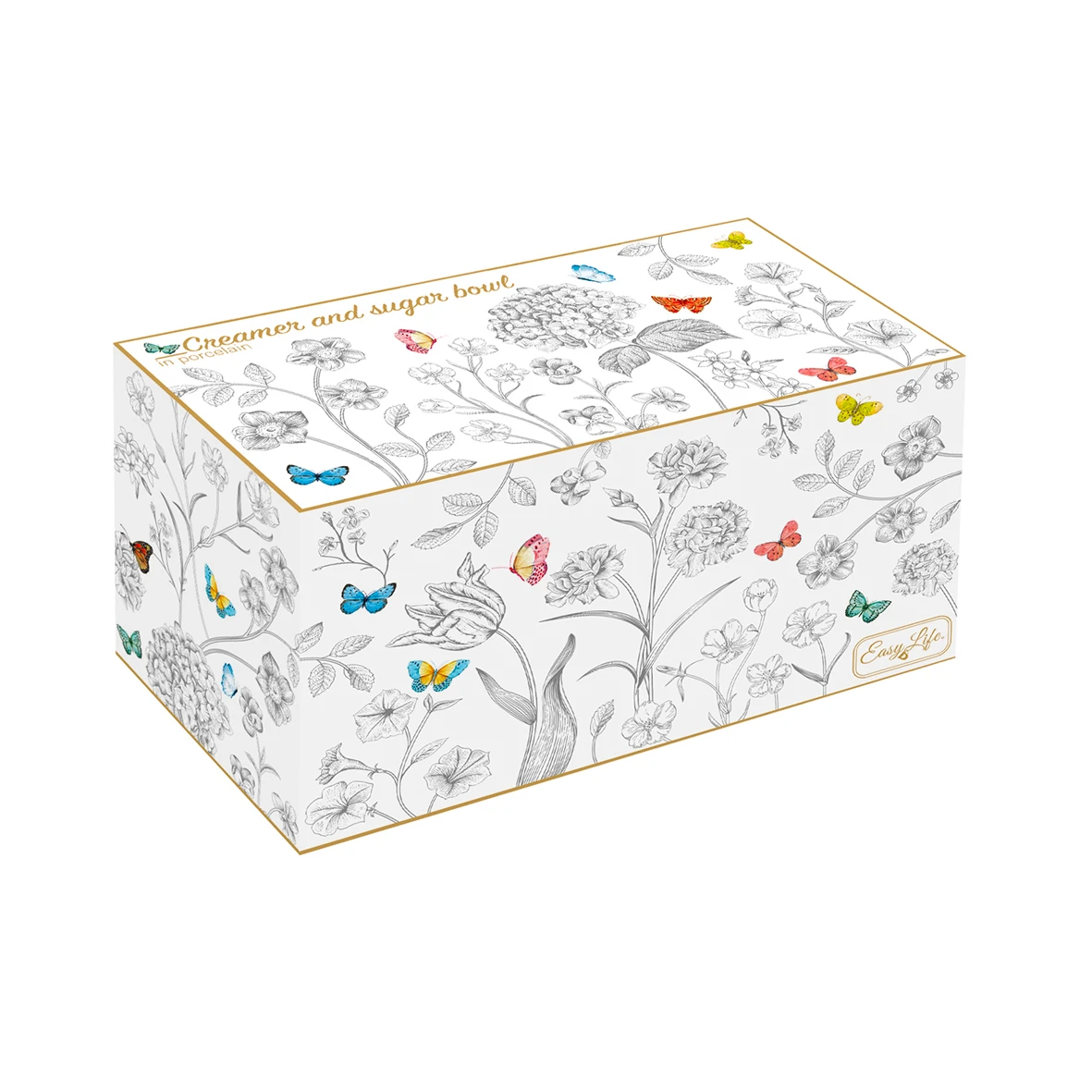 EASY LIFE Set Lattiera E Zuccheriera FLEURS ET PAPILLONS 2 EASY LIFE Set Lattiera E Zuccheriera FLEURS ET PAPILLONS - Image 2