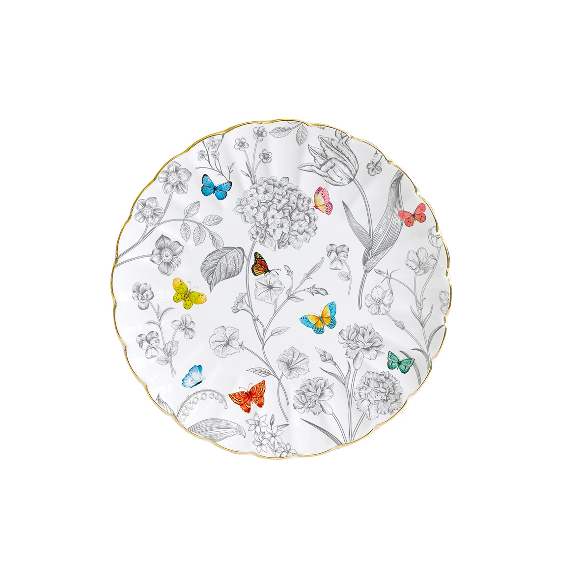 EASY LIFE Piatto FLEURS ET PAPILLONS 1 EASY LIFE Piatto FLEURS ET PAPILLONS