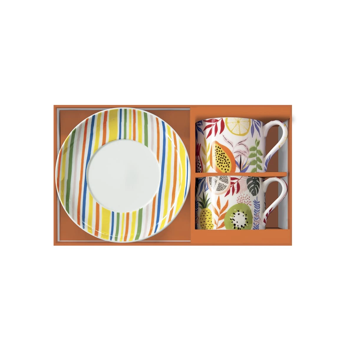 EASY LIFE Set 2 Tazze Con Piattino TUTTI FRUTTI 2 EASY LIFE Set 2 Tazze Con Piattino TUTTI FRUTTI - Image 2