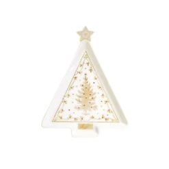 EASY LIFE Piatto A Forma Abete CHRISTMAS LIGHTS