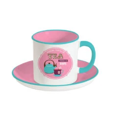 EASY LIFE Tazza Con Piattino In Stoneware 225ml In Scatola PINK