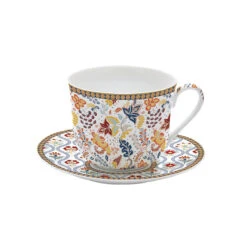 EASY LIFE Tazza Colazione Con Piatto 400 Ml In Porcellana PAISLEY