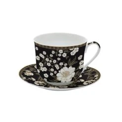 EASY LIFE Tazza Colazione Con Piatto ART DECO & FLOWERS