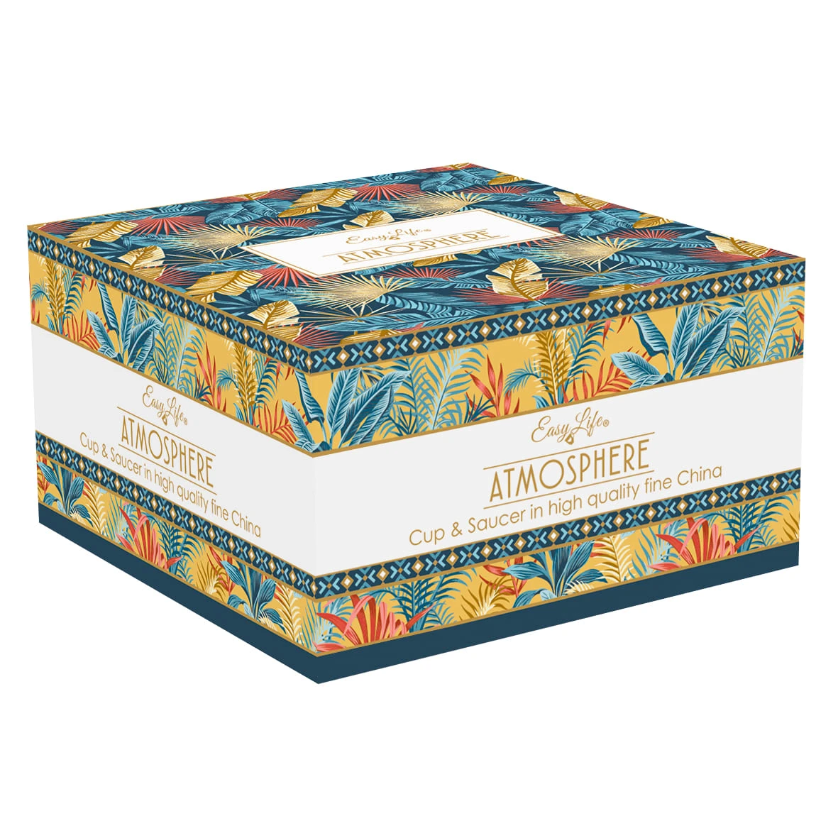 EASY LIFE Tazza Colazione Con Piatto 400 Ml In Porcellana EQUATORIAL 2 EASY LIFE Tazza Colazione Con Piatto 400 Ml In Porcellana EQUATORIAL - Image 2