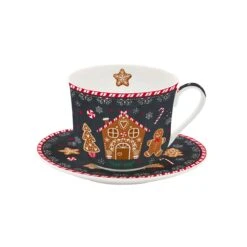 EASY LIFE Tazza Colazione Con Piatto GINGERBREAD