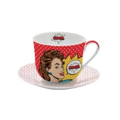EASY LIFE Tazza Colazione Con Piatto 400 Ml POP ART