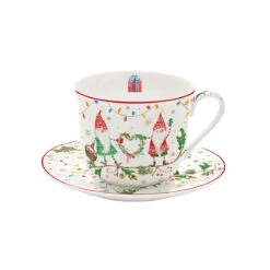 EASY LIFE Tazza Colazione Con Piattino READY FOR CHRISTMAS