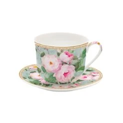 EASY LIFE Tazza Colazione Con Piatto ROSES IN BLOOM