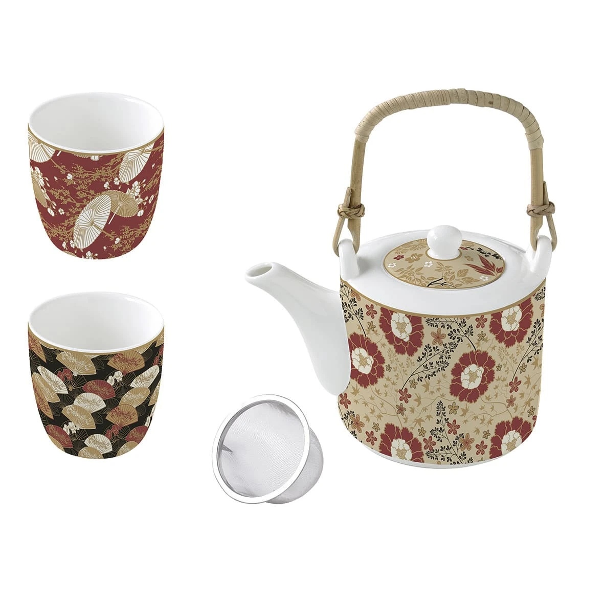 EASY LIFE Teiera Con Infusiera E 2 Bicchierini KIMONO 1 EASY LIFE Teiera Con Infusiera E 2 Bicchierini KIMONO