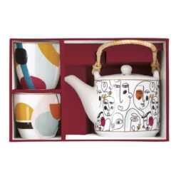 EASY LIFE Teiera Con Infusiera Da 600 Ml Con 2 Bicchierini In Porcellana MODERNISM 5 EASY LIFE Teiera Con Infusiera Da 600 Ml Con 2 Bicchierini In Porcellana MODERNISM -Easy Life 1467 MODN BOX open