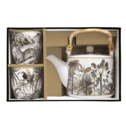 EASY LIFE Teiera 600 Ml Con Infusiera In Metallo E 2 Bicchierini 160 Ml In Porcellana RETRO 5 EASY LIFE Teiera 600 Ml Con Infusiera In Metallo E 2 Bicchierini 160 Ml In Porcellana RETRO -Easy Life 1467 RETR BOX open