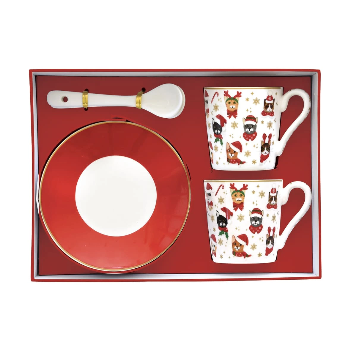 EASY LIFE Set 2 Tazzine Espresso Con Piattini E Cucchiaini CHRISTMAS FRIENDS 3 EASY LIFE Set 2 Tazzine Espresso Con Piattini E Cucchiaini CHRISTMAS FRIENDS - Image 3