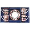 EASY LIFE Set 4 Tazzine Espresso 100 Ml Con Piattini CASINO ROYALE
