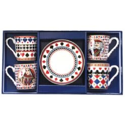 EASY LIFE Set 4 Tazzine Espresso 100 Ml Con Piattini CASINO ROYALE