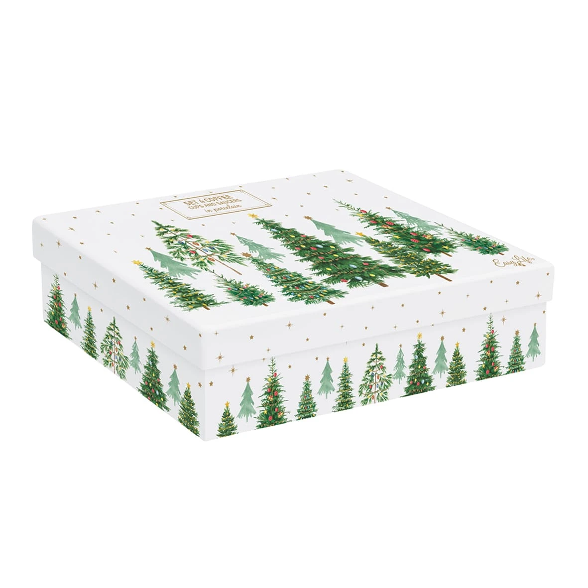 EASY LIFE Set 4 Tazzine Caffè Con Piattino FESTIVE TREES 2 EASY LIFE Set 4 Tazzine Caffè Con Piattino FESTIVE TREES - Image 2