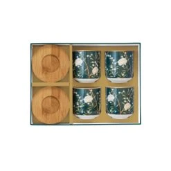 EASY LIFE Set 4 Bicchierini Con Piattino ROYAL PEONIES 5 EASY LIFE Set 4 Bicchierini Con Piattino ROYAL PEONIES -Easy Life 1476 RPEO BOX OPEN