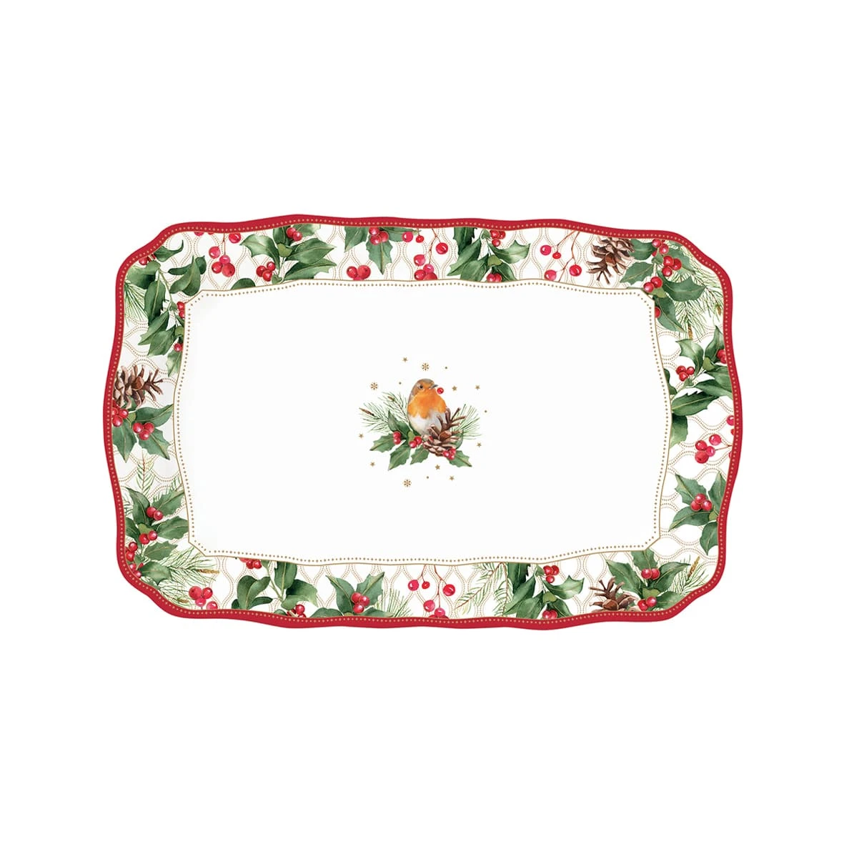 EASY LIFE Piatto Da Portata CHRISTMAS BERRIES 1 EASY LIFE Piatto Da Portata CHRISTMAS BERRIES