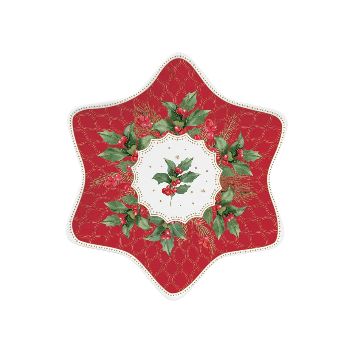 EASY LIFE Piattino Stella CHRISTMAS BERRIES 1 EASY LIFE Piattino Stella CHRISTMAS BERRIES