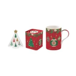 EASY LIFE Tazza Con Poggia Bustina Da Tè JINGLE BELLS