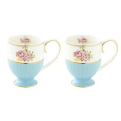 EASY LIFE Set 2 Mug In Porcellana 300ml In Scatola BLUE