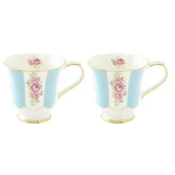 EASY LIFE Set 2 Mug In Porcellana 275 Ml In Scatola BLUE